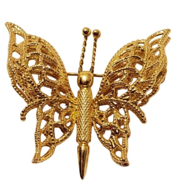 Monet 3D Butterfly Brooch